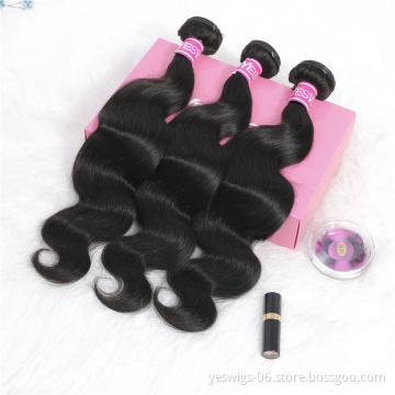 Wholesale Hair Vendors Body Wave Raw Mink Indian Human Hair Extensions Yeswigs Virgin Cuticle Aligned Hair Weaves Free Sample